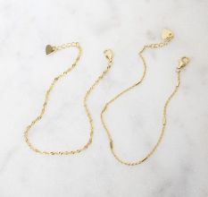 Two Delicate Bracelets Set, Dainty Bracelet Set, Two Minimalist Bracelets